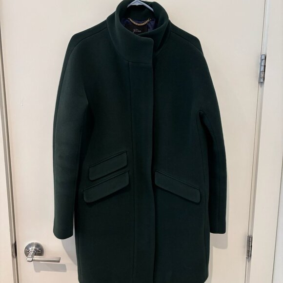 Green J. Crew Cocoon Coat - Size 8 - Picture 2 of 4